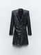 Платье-пиджак черное с зеркальными деталями | 6804391 | фото 5