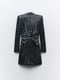 Платье-пиджак черное с зеркальными деталями | 6804391 | фото 6