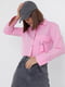 Укорочена рожева сорочка з накладною кишенею | 6805066 | фото 7