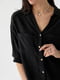 Чорна однотонна сорочка у стилі кежуал | 6805087 | фото 4