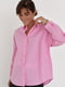 Базова рожева сорочка з напівкруглим низом | 6805101 | фото 3