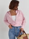 Рожева сорочка в смужку з подовженою спинкою | 6805133 | фото 3