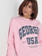 Світшот оверсайз рожевий з написом Georgia USA | 6805377 | фото 5