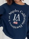 Утеплений темно-синій світшот із принтом Los Angeles | 6805436 | фото 4