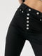 Чорні джинси з бічним гульфиком на гудзиках | 6805590 | фото 4