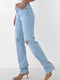 Рвані джинси блакитного кольору з високою талією | 6805600 | фото 7