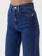 Сині прямі джинси з необробленим низом | 6805608 | фото 3