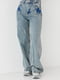 Блакитні джинси-варенки із защипами | 6805611 | фото 6