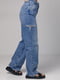 Сині джинси з декоративними розрізами на стегнах | 6805618 | фото 5