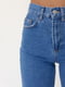 Прямі блакитні джинси з необробленим низом | 6805624 | фото 4