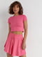 Трикотажний рожевий комплект: укорочена футболка та шорти | 6805746 | фото 5