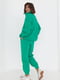 Зелений костюм на флісі: світшот на короткій блискавці та джогери | 6805752 | фото 2