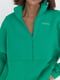 Зелений костюм на флісі: світшот на короткій блискавці та джогери | 6805752 | фото 4