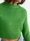 Зелений укорочений джемпер з рукавами-реглан | 6805979 | фото 2