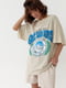 Бежева футболка тай-дай з дірками та принтом “Great Sand Dunes” | 6806054 | фото 6