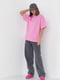 Однотонна рожева футболка в стилі oversize | 6806064 | фото 6