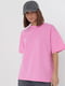 Однотонна рожева футболка в стилі oversize | 6806064 | фото 8