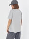 Сіра трикотажна футболка з лаконічною вишивкою | 6806082 | фото 2