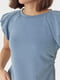 Сіра футболка з пишними рукавами | 6806141 | фото 7