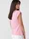 Однотонна рожева футболка з подовженим плечовим швом | 6806151 | фото 2