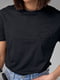 Чорна бавовняна футболка з опуклим принтом “Смайл” | 6806199 | фото 4
