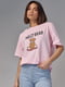 Бавовняна рожева футболка з принтом ведмежа | 6806204 | фото 6