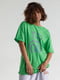 Зелена футболка з принтом ведмедика і написом Milano | 6806227 | фото 5