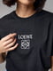 Чорна трикотажна футболка з написом Loewe | 6806230 | фото 4