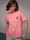 Рожева футболка з вишитим ведмедиком | 6806235 | фото 5