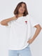 Трикотажна біла футболка з лаконічною вишивкою | 6806261 | фото 7
