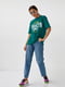 Зелена бавовняна футболка з принтом Brooklyn Barley | 6806269 | фото 5