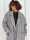 Двобортне пальто вільного крою сіре | 6806283 | фото 5