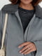 Коротке пальто в ялинку сіре | 6806290 | фото 2