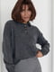 В'язаний светр-поло в стилі oversize темно-сірий | 6806367 | фото 4