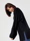 Чорний трикотажний светр oversize з розрізами з боків | 6806455 | фото 2