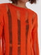 В'язаний светр з рваним декором помаранчевий | 6806486 | фото 3