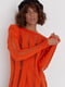В'язаний светр з рваним декором помаранчевий | 6806486 | фото 4