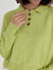 В'язаній светр-поло в стилі oversize салатовий | 6806494 | фото 4