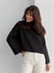 Однотонний чорний светр з розширеними рукавами | 6806509 | фото 5