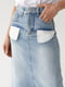 Синя джинсова спідниця-міді з кишенями назовні | 6806552 | фото 2