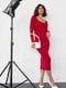 Силуетна червона сукня міді з квадратною горловиною | 6806613 | фото 7