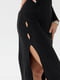 Облягаюча сукня з розпірками та краплеподібними вирізами чорна | 6806618 | фото 4