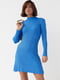 Базова сукня міні в рубчик синя | 6806621 | фото 2