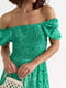 Літня сукня максі з еластичним верхом смарагдова | 6806632 | фото 4