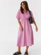 Сукня міді з верхом на запах рожева | 6806635 | фото 6
