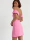 Коротка сукня зі шнурівкою на спині рожева | 6806641 | фото 2