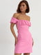 Коротка сукня зі шнурівкою на спині рожева | 6806641 | фото 3
