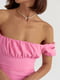Коротка сукня зі шнурівкою на спині рожева | 6806641 | фото 4