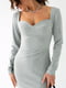 Коротка сукня по фігурі з оригінальним сірим ліфом | 6806652 | фото 3