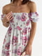Літня сукня в квітковий візерунок з відкритими плечима | 6806676 | фото 4